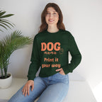 Dog Mama Crewneck Sweatshirt — Customizable “Dog Mama” Graphic