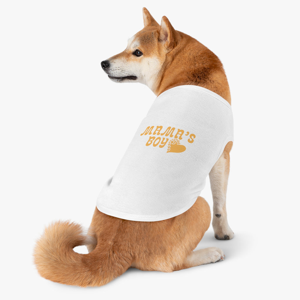 Pet Tank Top - "Mama's Boy" Retro Heart Dog/Cat Tee