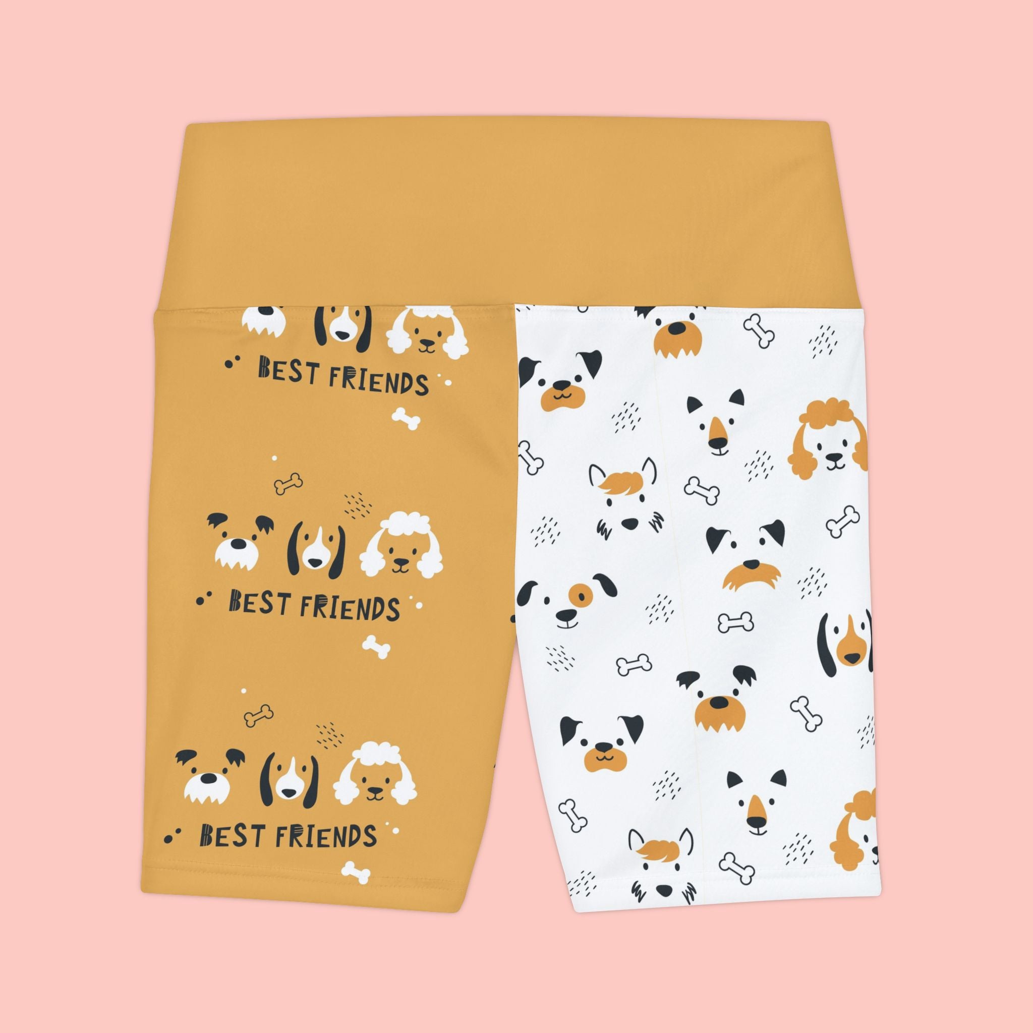 Women's Dog Print Workout Shorts — 'BARKLYNE' Best Friends AOP Activewear
