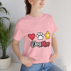 Dog Mom T-Shirt – Heart, Paw & Flower Graphic Tee