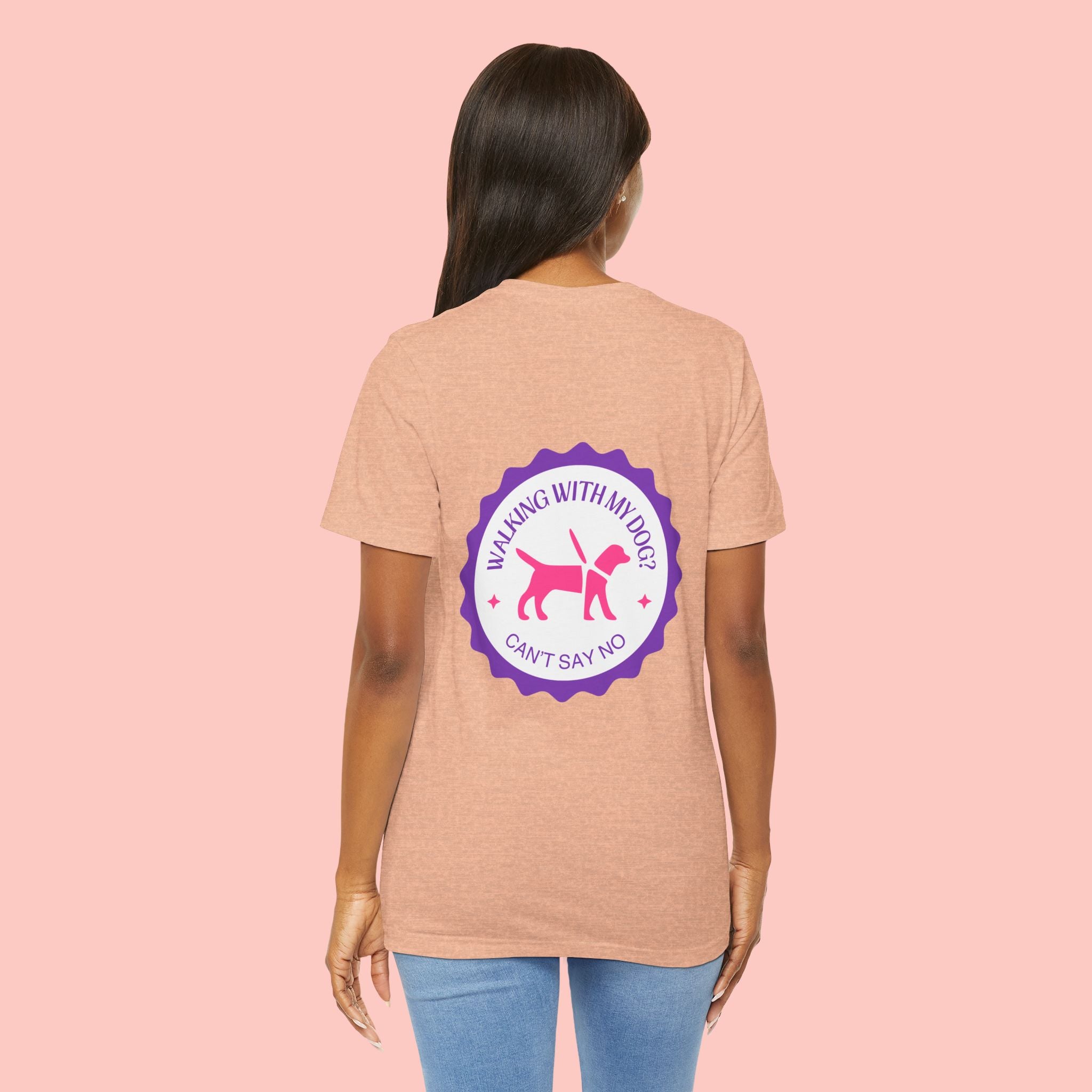 Dog Walking T‑Shirt — “Walking With My Dog? Can’t Say No” Cute Pet Lover Tee