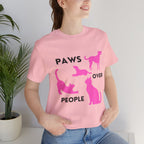 Paws Over People Tee — Pink Cats & Dogs Graphic T-Shirt