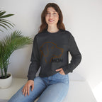 Dog Mom Crewneck Sweatshirt – Minimalist Labrador Outline