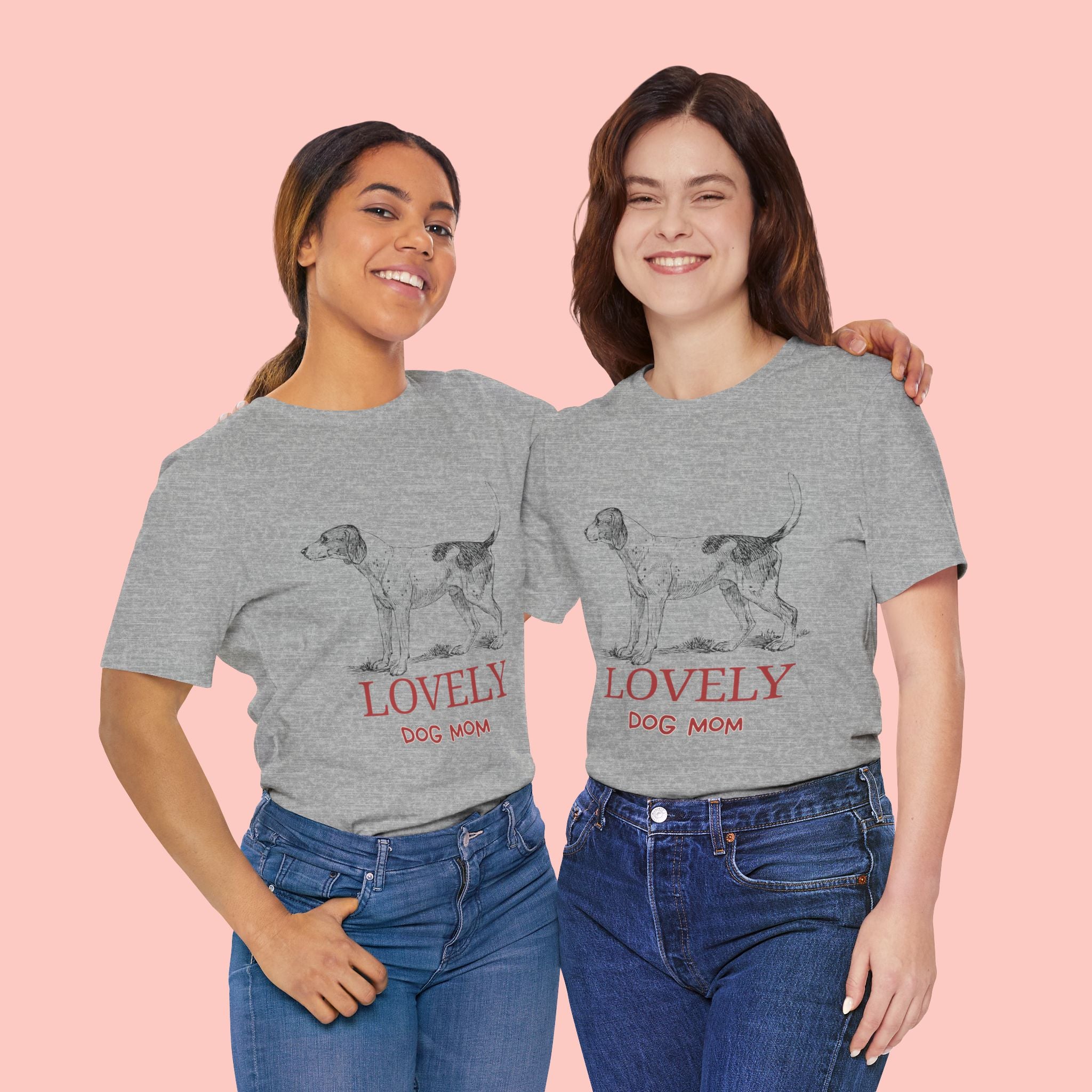 Lovely Dog Mom T-Shirt — Vintage Sketch Dog Graphic Tee