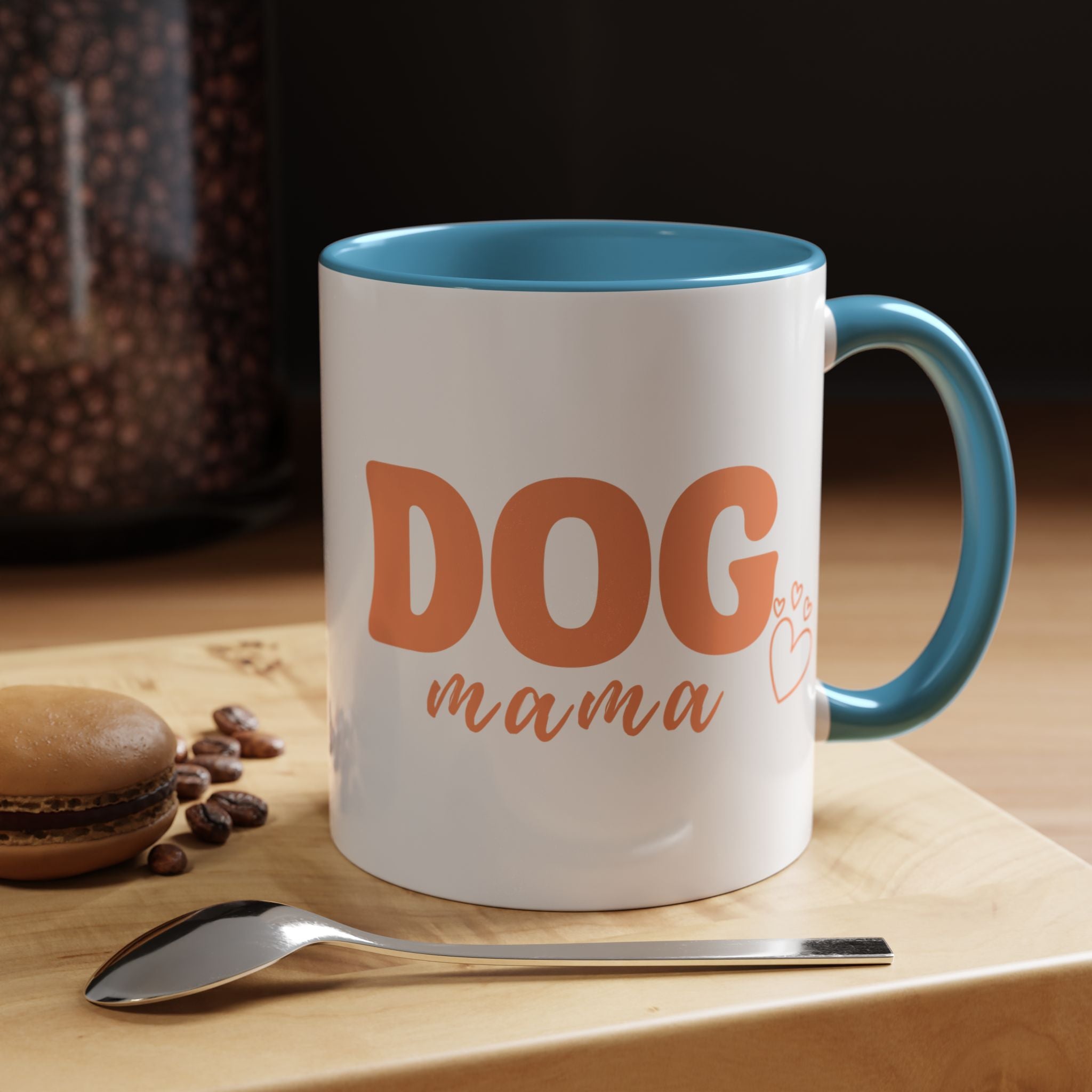 Dog Mama Coffee Mug — Cute Heart Accent Ceramic Mug (11/15 oz)