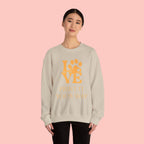 Love Paw Crewneck Sweatshirt — Pet Lover Graphic Sweatshirt