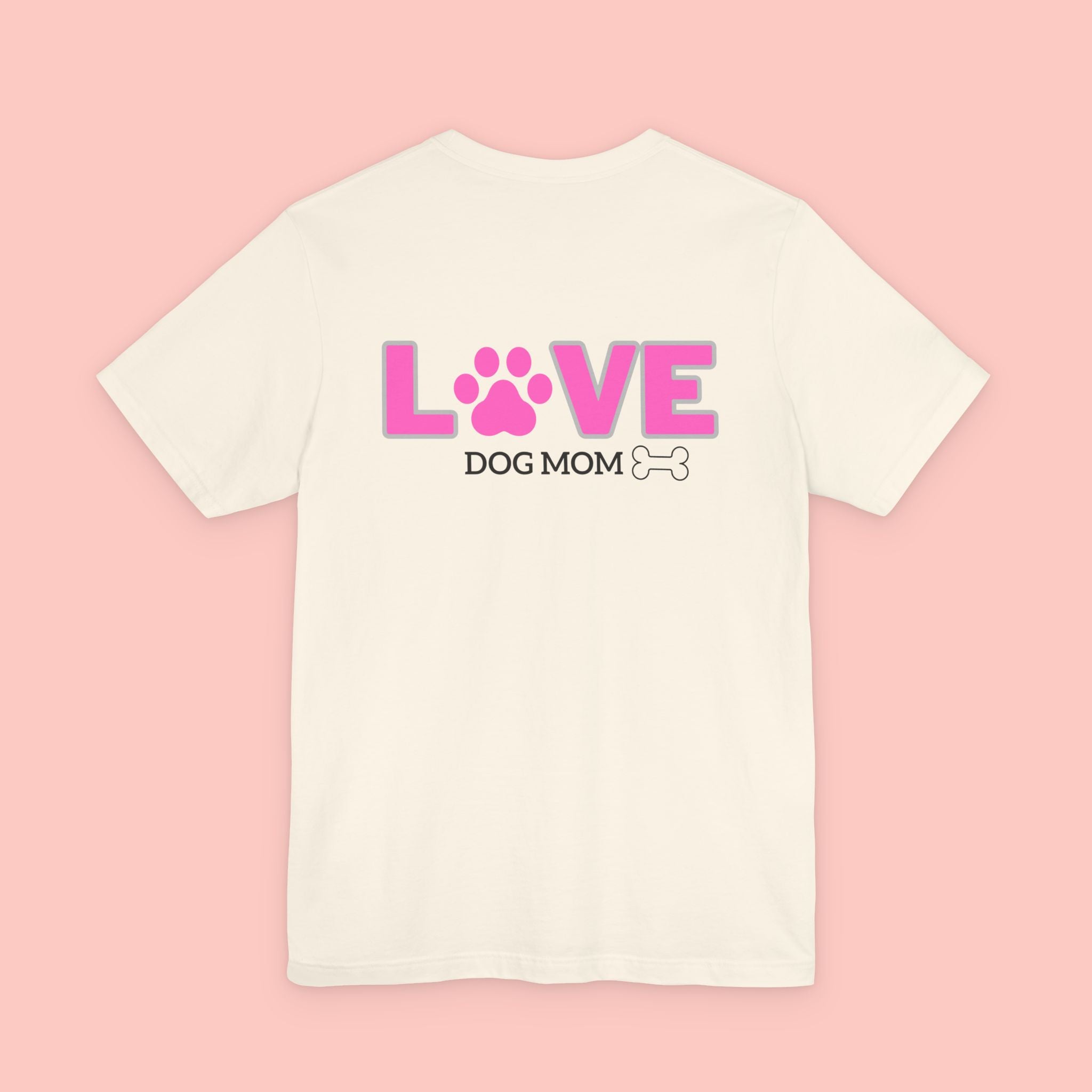 Dog Mom Love T-Shirt — "LOVE" Paw Graphic Tee