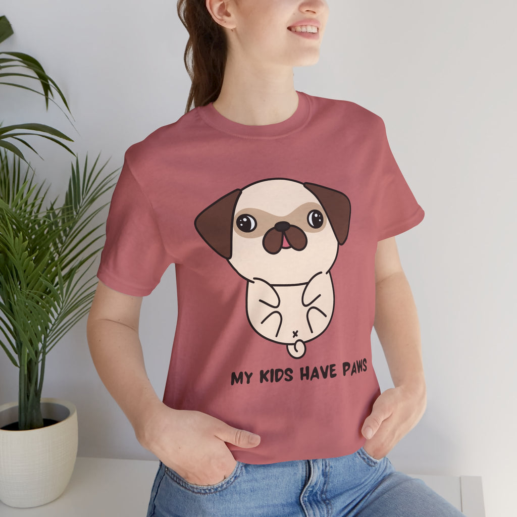 Pug 'My Kids Have Paws' T-Shirt