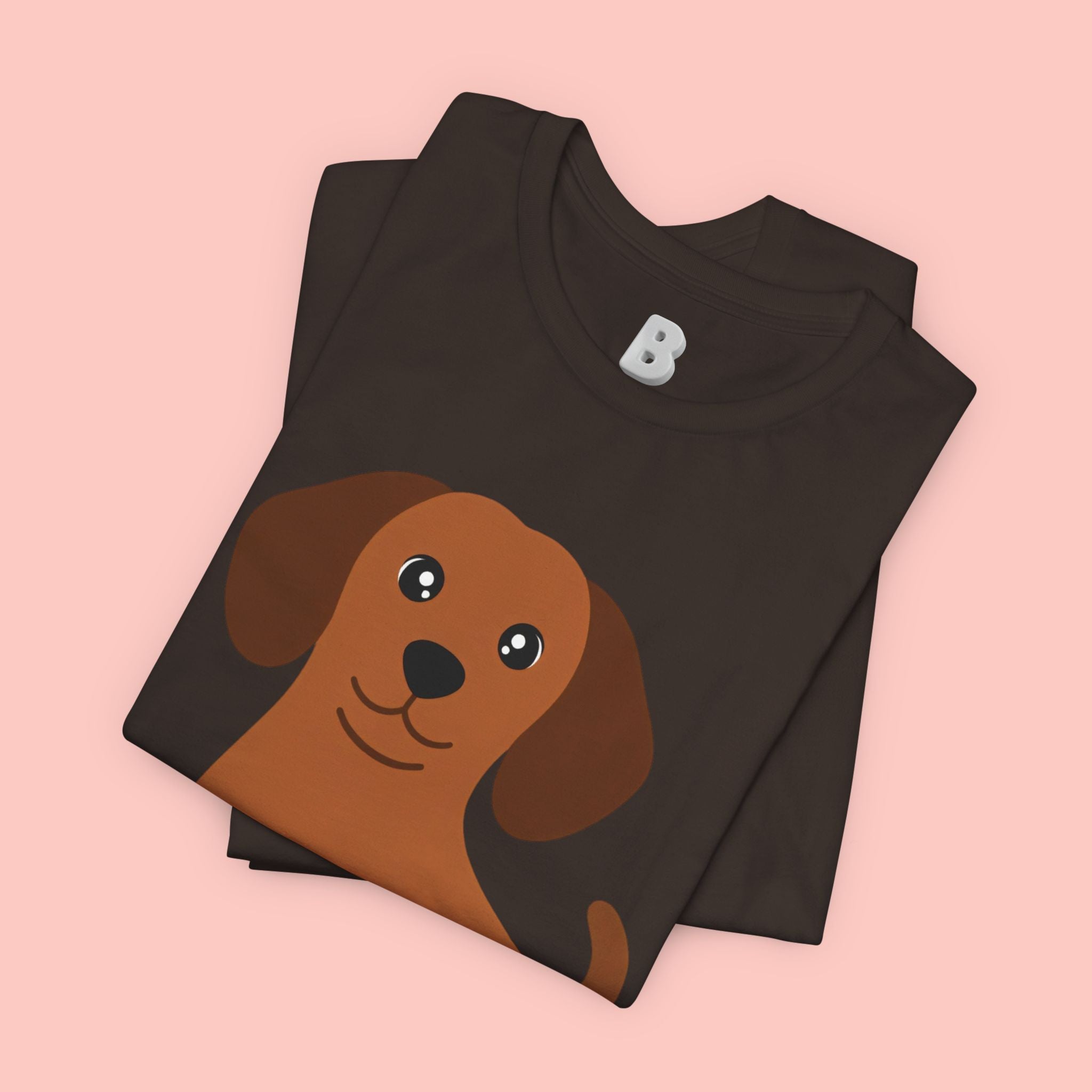 Dachshund Puppy Graphic T-Shirt — Cute Brown Dog Tee
