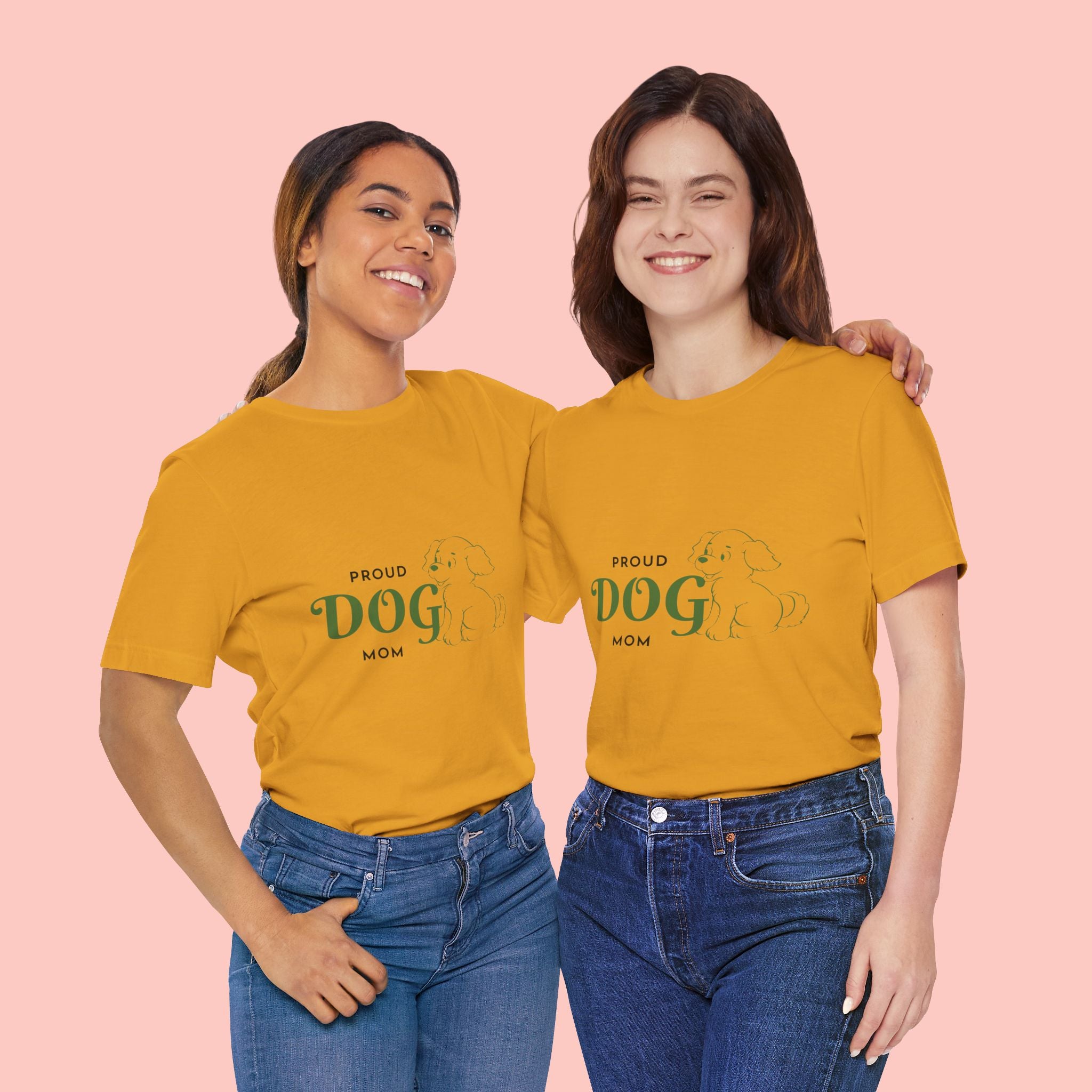 Proud Dog Mom T-Shirt – Cute Paw Print & Puppy Graphic Tee