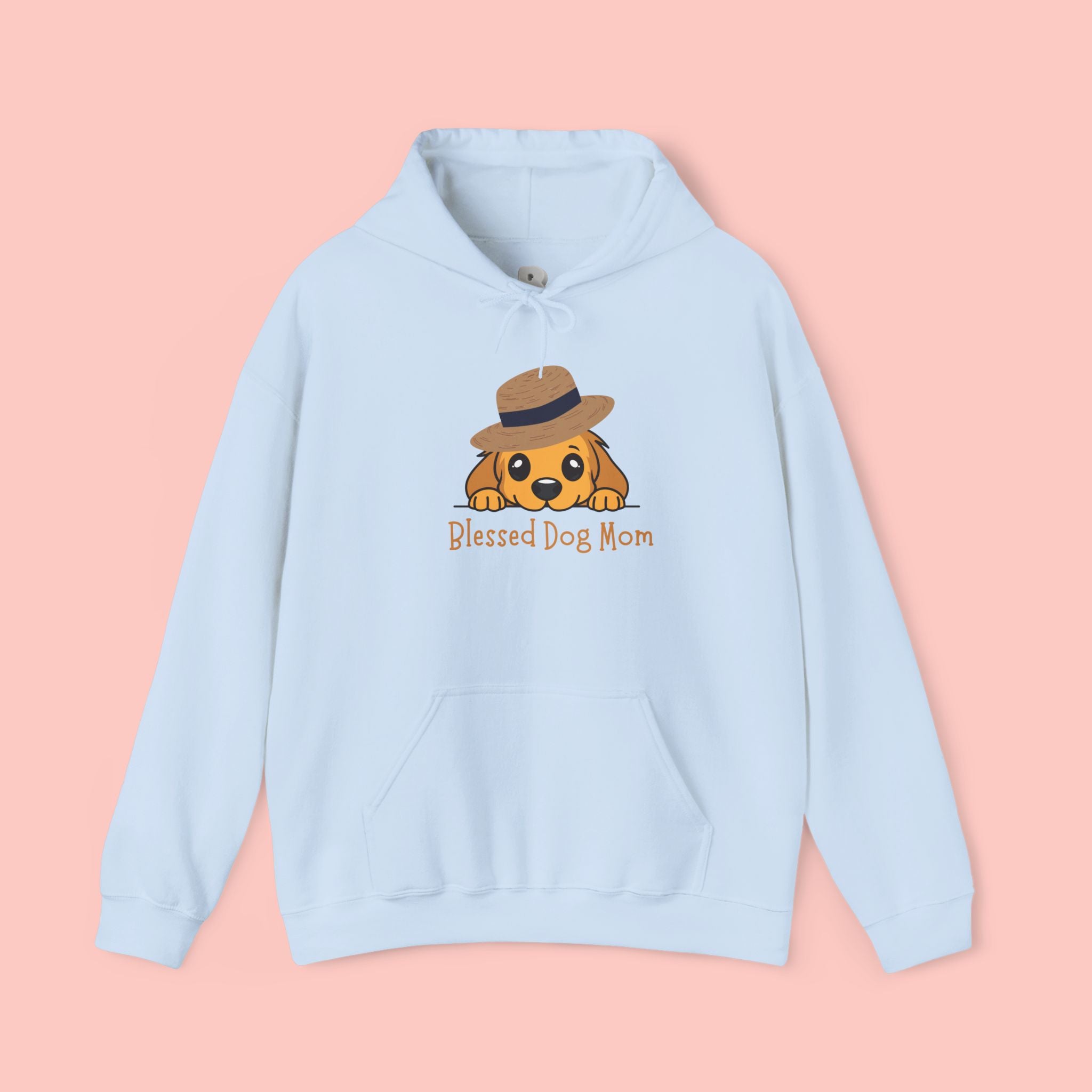 Dog Mom Hoodie - "Blessed Dog Mom" Cute Puppy Hat Sweatshirt