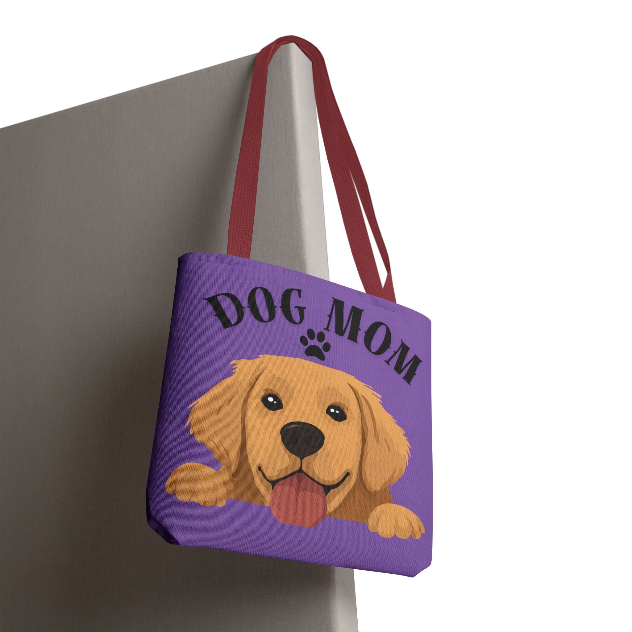 Dog Mom Tote Bag — Cute Golden Retriever Paw Print All-Over-Print Tote