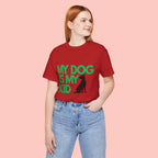 My Dog Is My Kid T-Shirt — Funny Pet Mom/Dad Tee with Sitting Dog Graphic