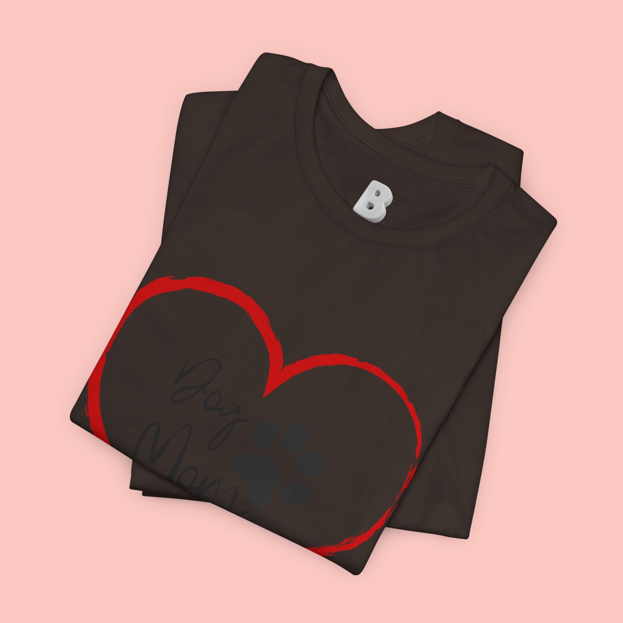 Dog Mom Heart Paw T‑Shirt