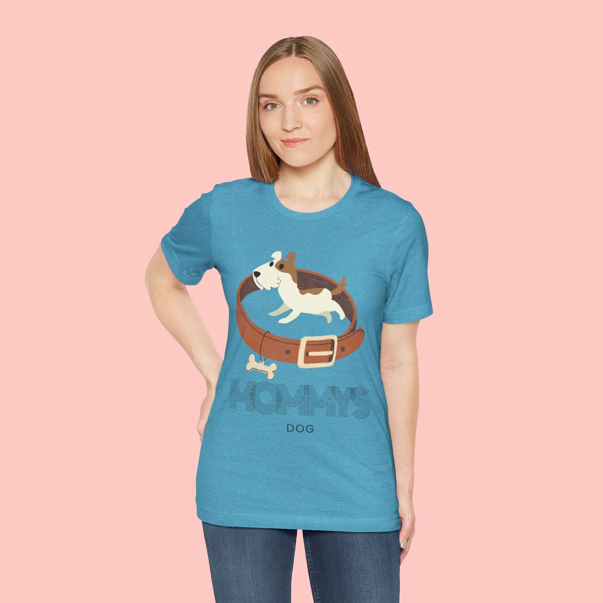 Mommy's Dog T-Shirt – Cute Puppy & Collar Graphic Tee for Dog Moms