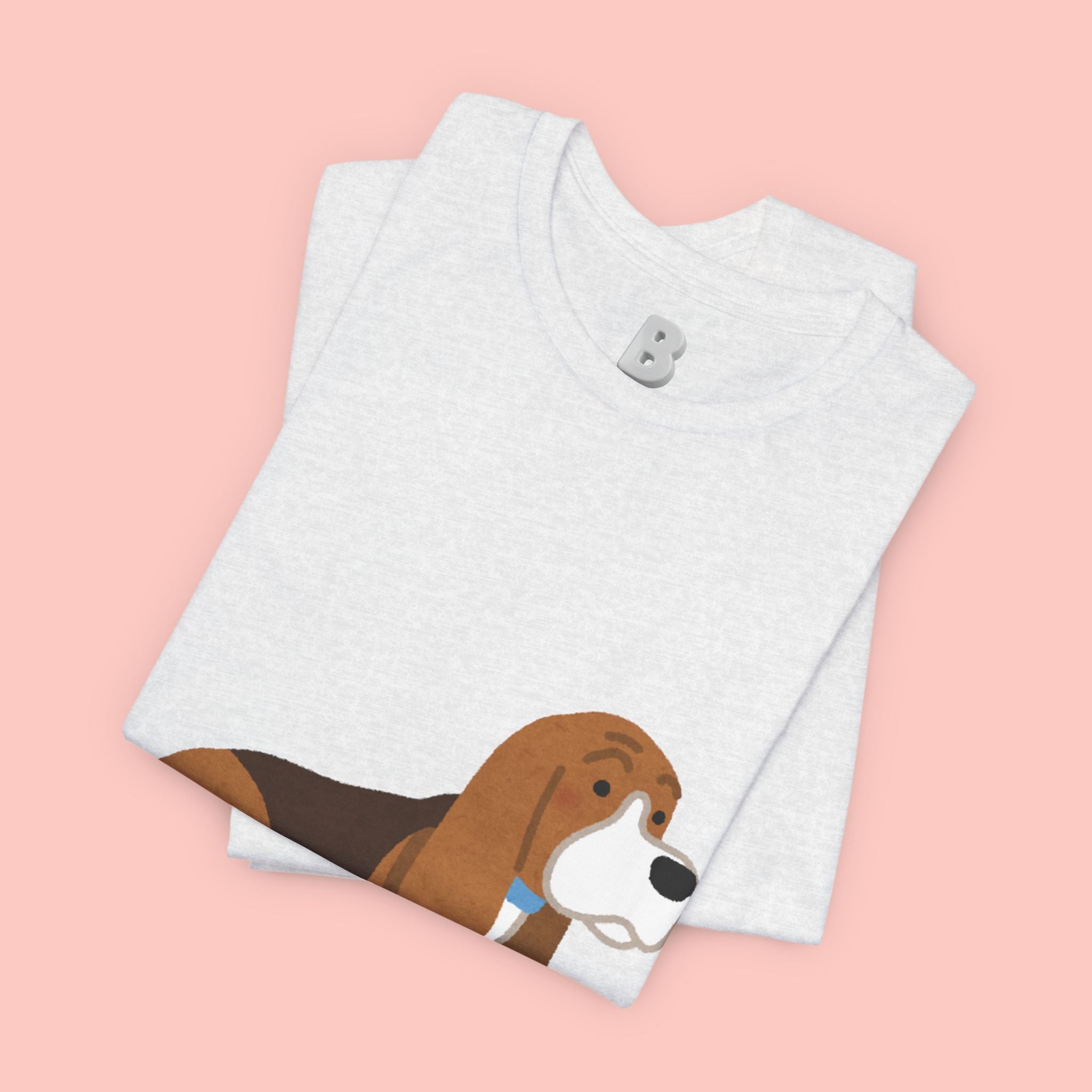 Dog Mom T‑Shirt — Cute Basset Hound I Love My Dog Mom Tee