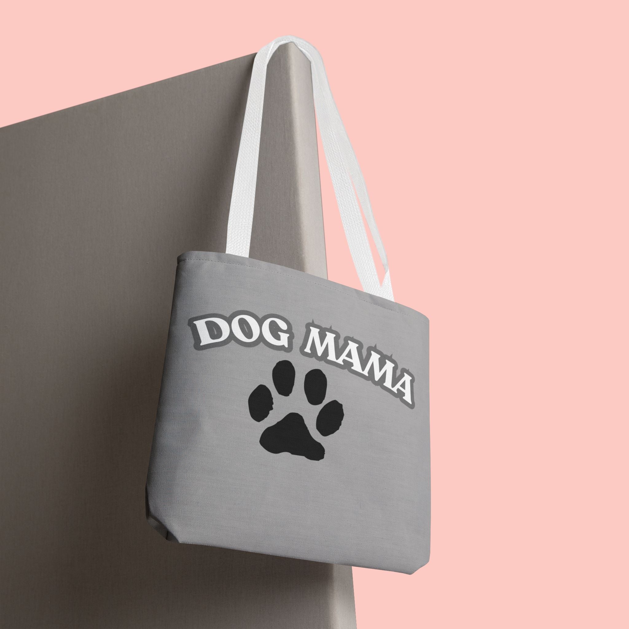 Dog Mama Paw Print Tote Bag – Cute Pet Lover Gift