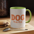 Dog Mama Coffee Mug — Cute Heart Accent Ceramic Mug (11/15 oz)