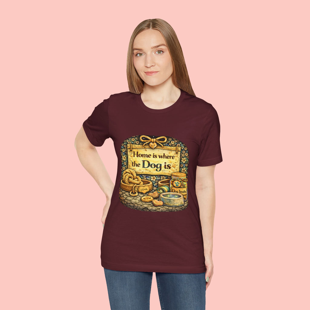 Home Is Where the Dog Is T-Shirt — Cozy Vintage Dog Lover Tee