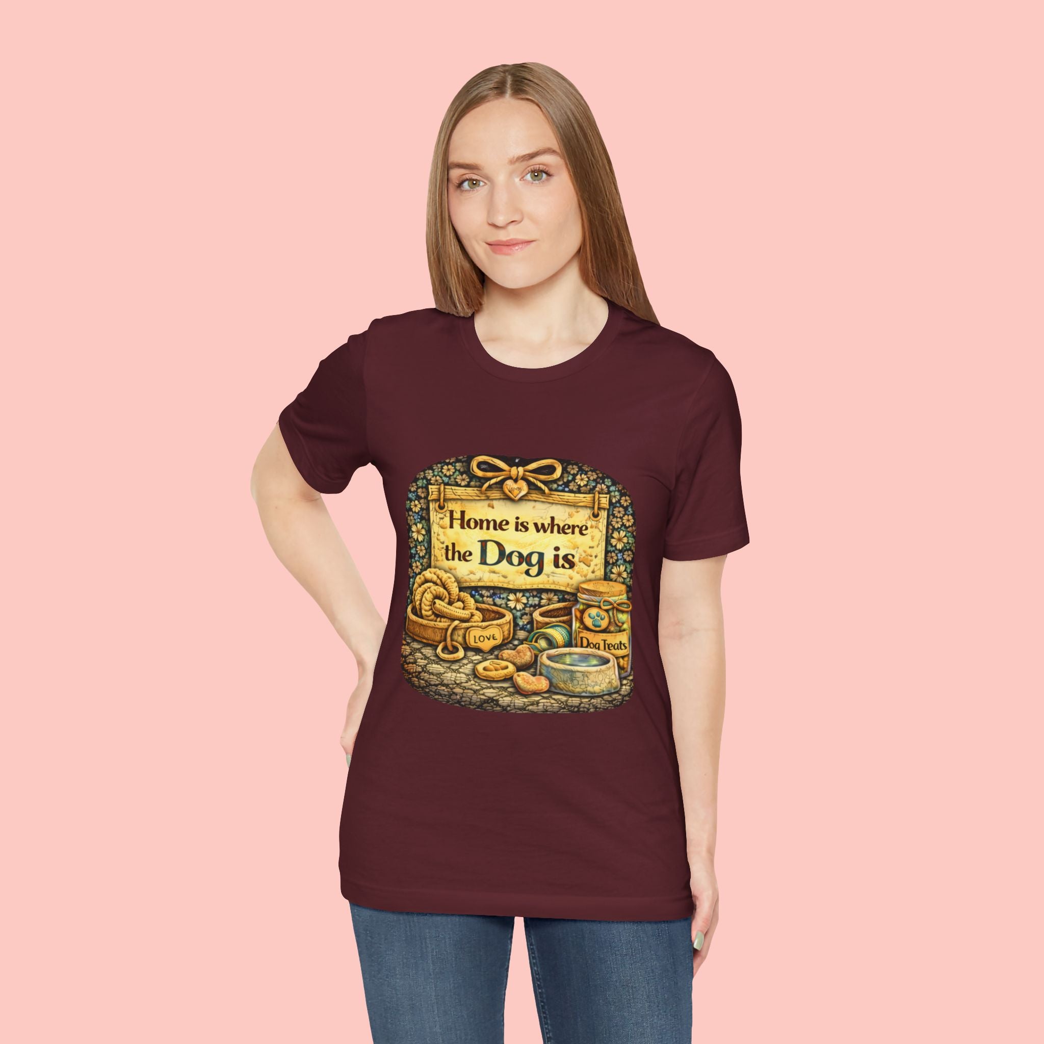 Home Is Where the Dog Is T-Shirt — Cozy Vintage Dog Lover Tee