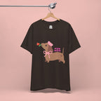 Mommy’s Dachshund Tee – Cute Dog with Rose “For Mom” Shirt