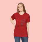 Dog Cuddle Tee – "Would Rather Cuddle My Dog" Paw Print Floral T-Shirt
