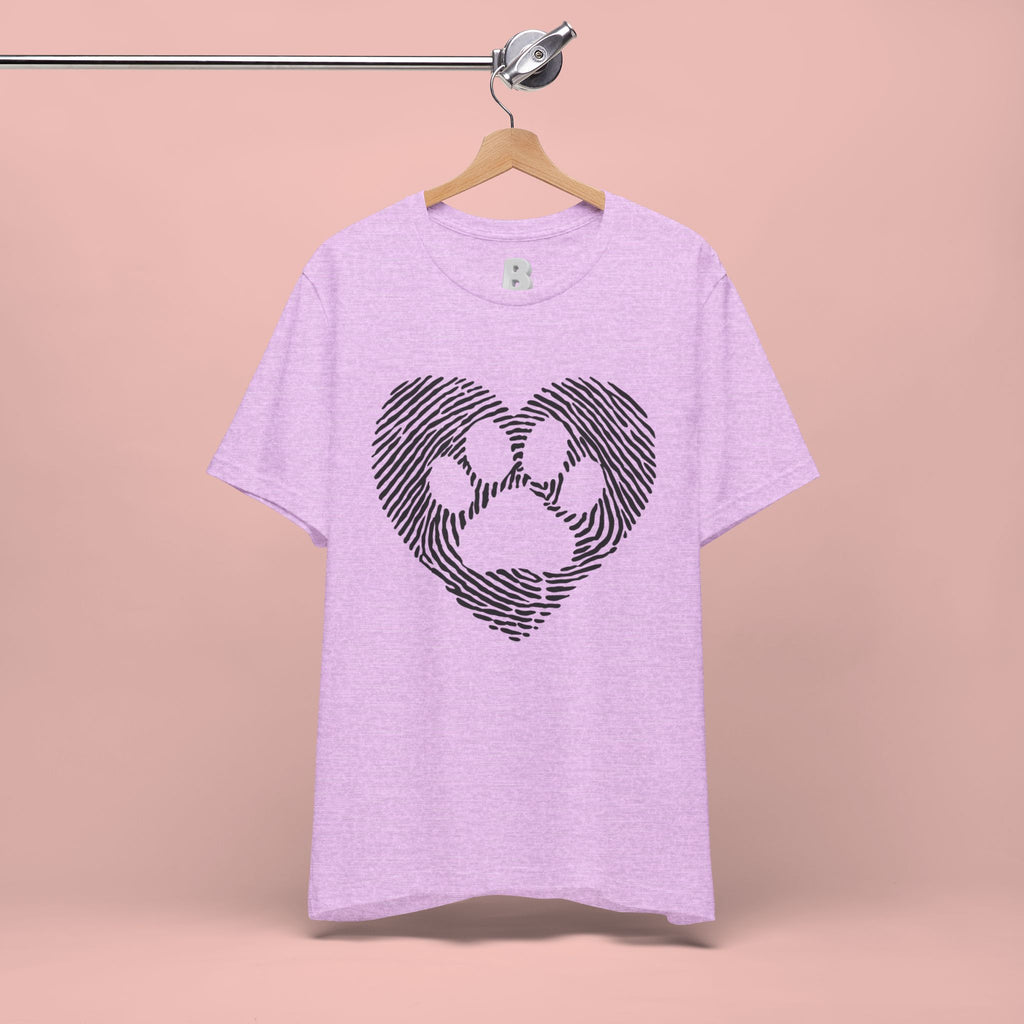 Fingerprint Heart Paw T-Shirt — Dog Paw Love Tee