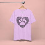 Fingerprint Heart Paw T-Shirt — Dog Paw Love Tee