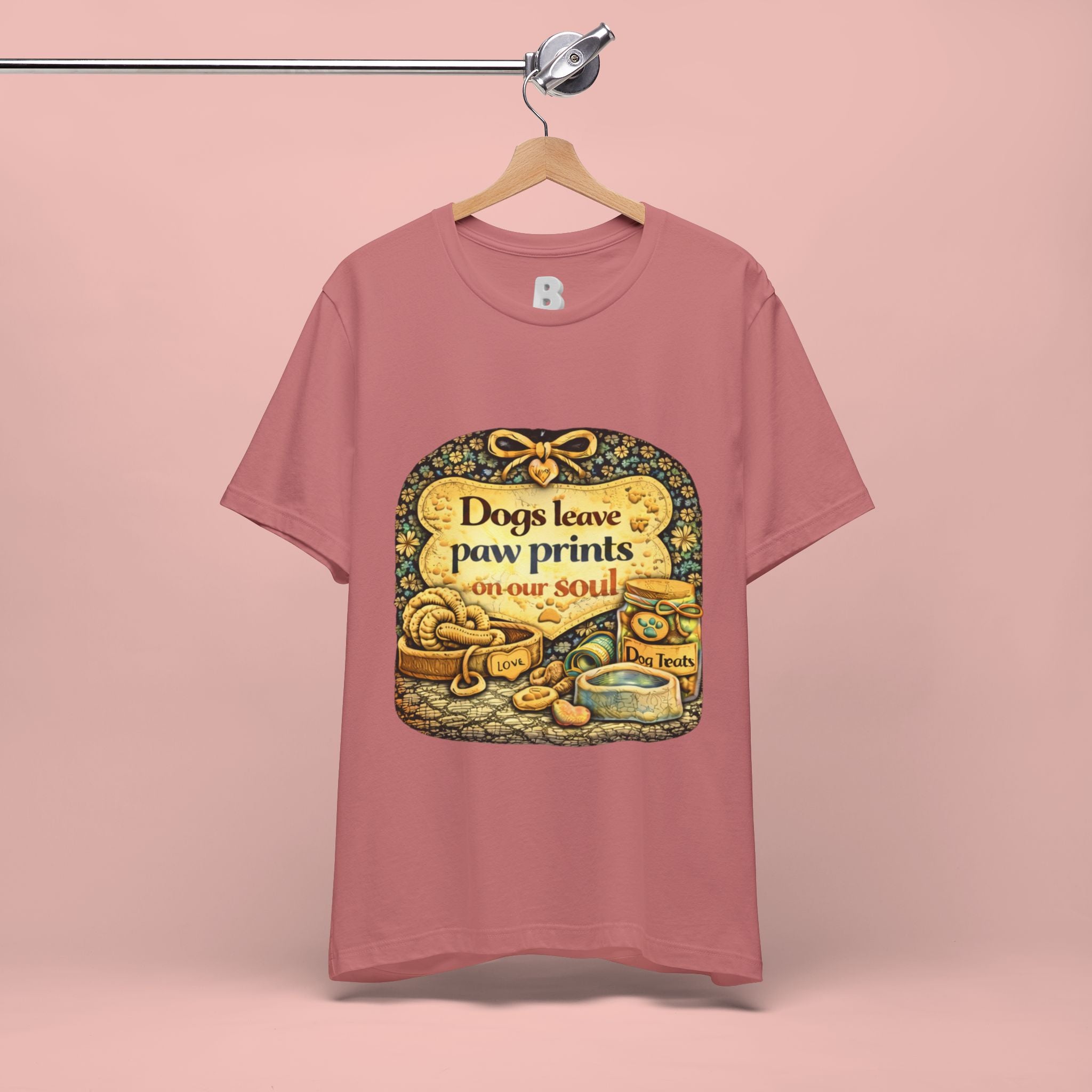 Dogs Leave Paw Prints Tee – Vintage Pet Lover T‑Shirt