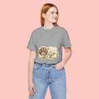 Dog Paw Floral T-Shirt — Cute Paw Print, Bone & Daisies Tee