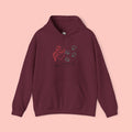 Dog Cuddle Hoodie – Minimal Paw Print & Script Pet Lover Sweatshirt