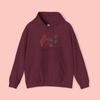 Dog Cuddle Hoodie – Minimal Paw Print & Script Pet Lover Sweatshirt