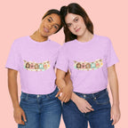 Pet Mom Banner Tee — Cute Paw Print "MOM" Graphic T-Shirt