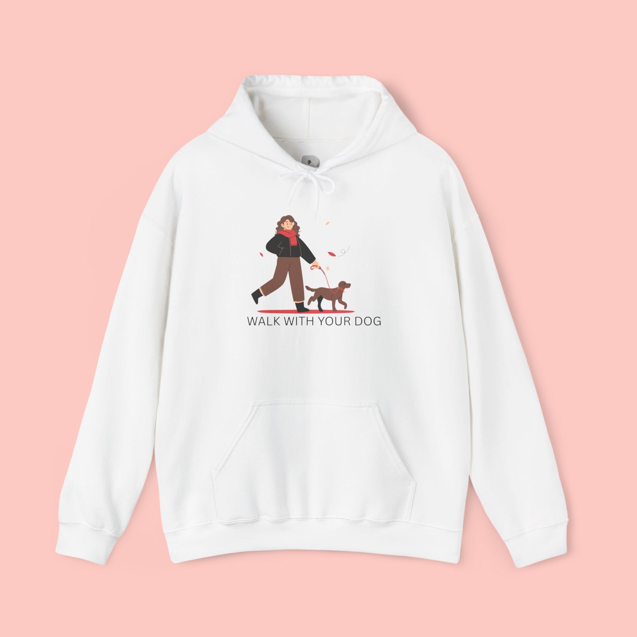 Dog Walk Hoodie — "Walk With Your Dog" Cozy Pet Lover Sweatshirt