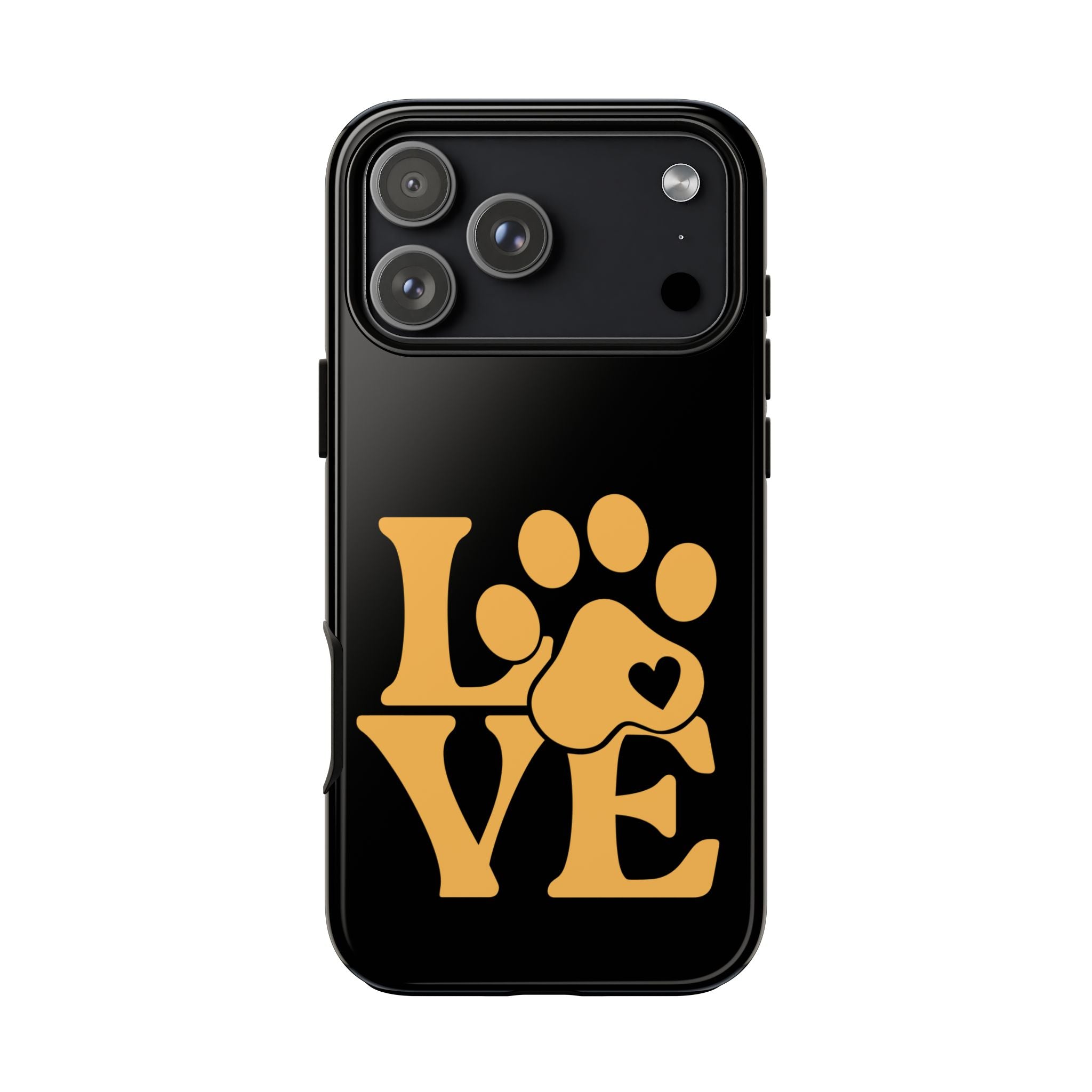 Phone Case — LOVE Paw Print Design (Pet Lover Protective Case)