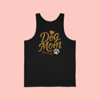 Dog Mom Tank Top - Gold Script with Paw & Bone Design