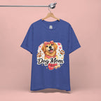 Dog Mom T-Shirt – Cute Golden Retriever Design with Hearts & Paw Prints