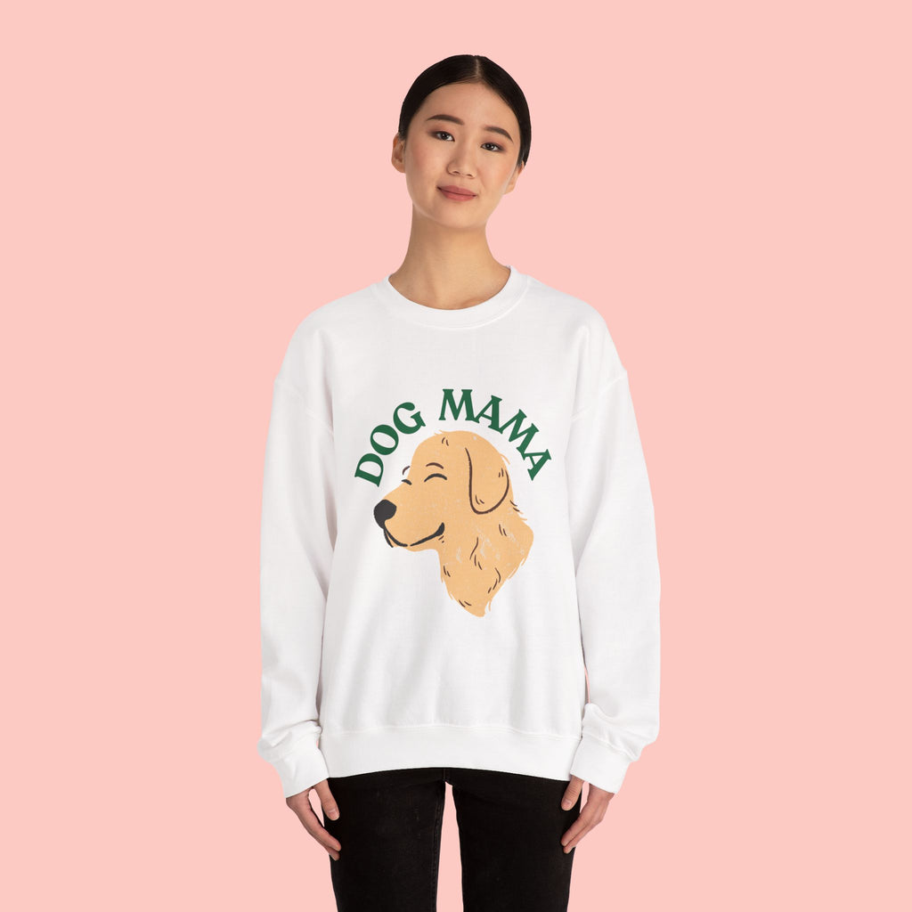 Dog Mama Crewneck Sweatshirt – Cute Golden Retriever Design