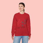 Dog Cuddle Crewneck Sweatshirt – Paw Print & Floral Cozy Pullover