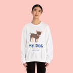 Dog Lover Crewneck Sweatshirt – 'My Dog My Love' Cute Chihuahua Graphic