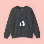 Dog Mom Crewneck Sweatshirt - Paw Print & Silhouette Graphic