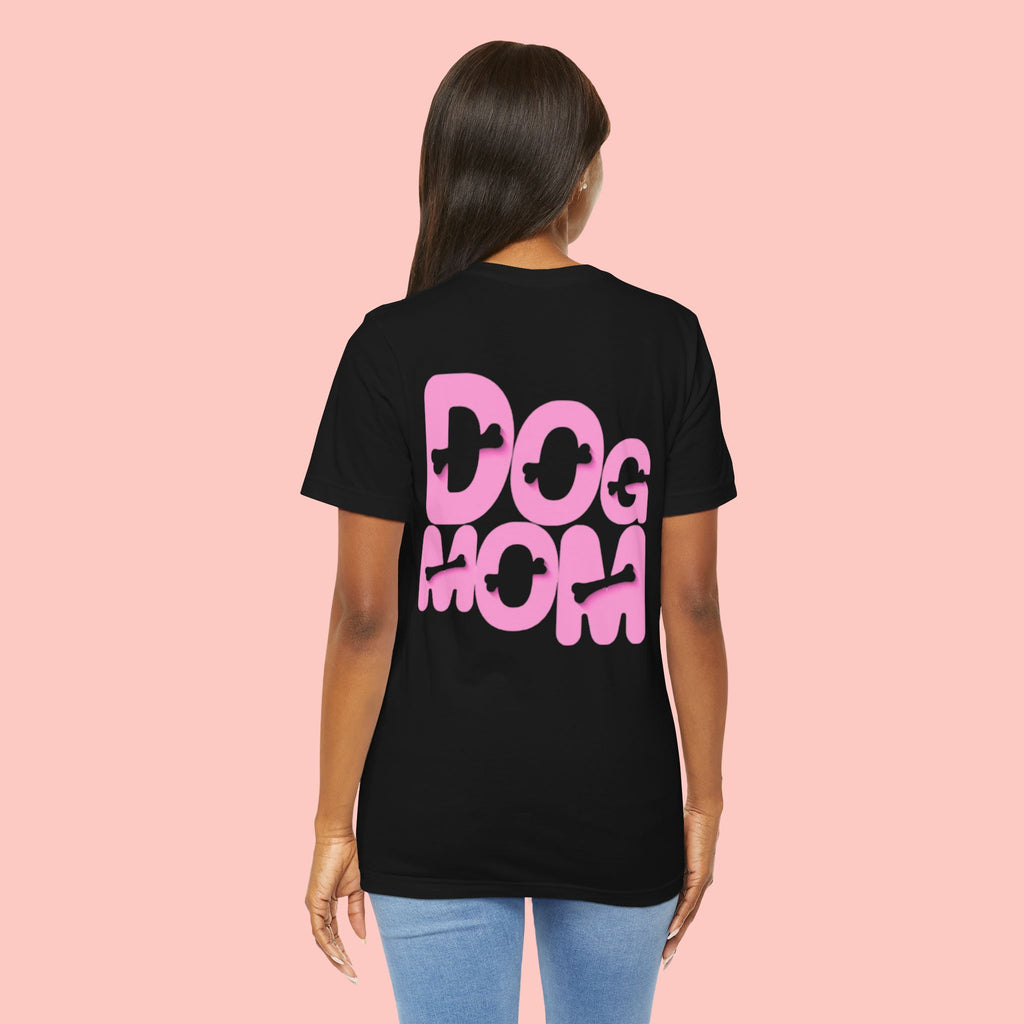 Dog Mom T-Shirt — Retro Pink Graphic Tee for Pet Lovers
