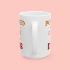 Coffee Powered Dog Mom Mug — Cute Floral Paw Print Ceramic Coffee Mug (11oz, 15oz)