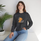 Crewneck Sweatshirt - Cute Puppy "Zoom Meeting Approved" Graphic