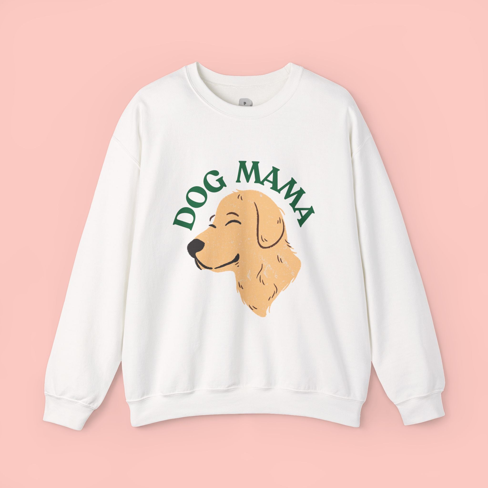 Dog Mama Crewneck Sweatshirt – Cute Golden Retriever Design