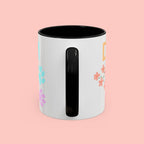 Dog Mom Club Accent Coffee Mug – Colorful Paw Print 11/15oz