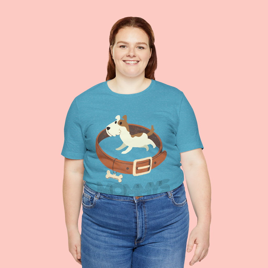 Mommy's Dog T-Shirt – Cute Puppy & Collar Graphic Tee for Dog Moms
