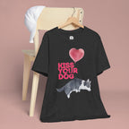 Kiss Your Dog T-Shirt — Cute Corgi with Heart Balloon Pet Lover Tee