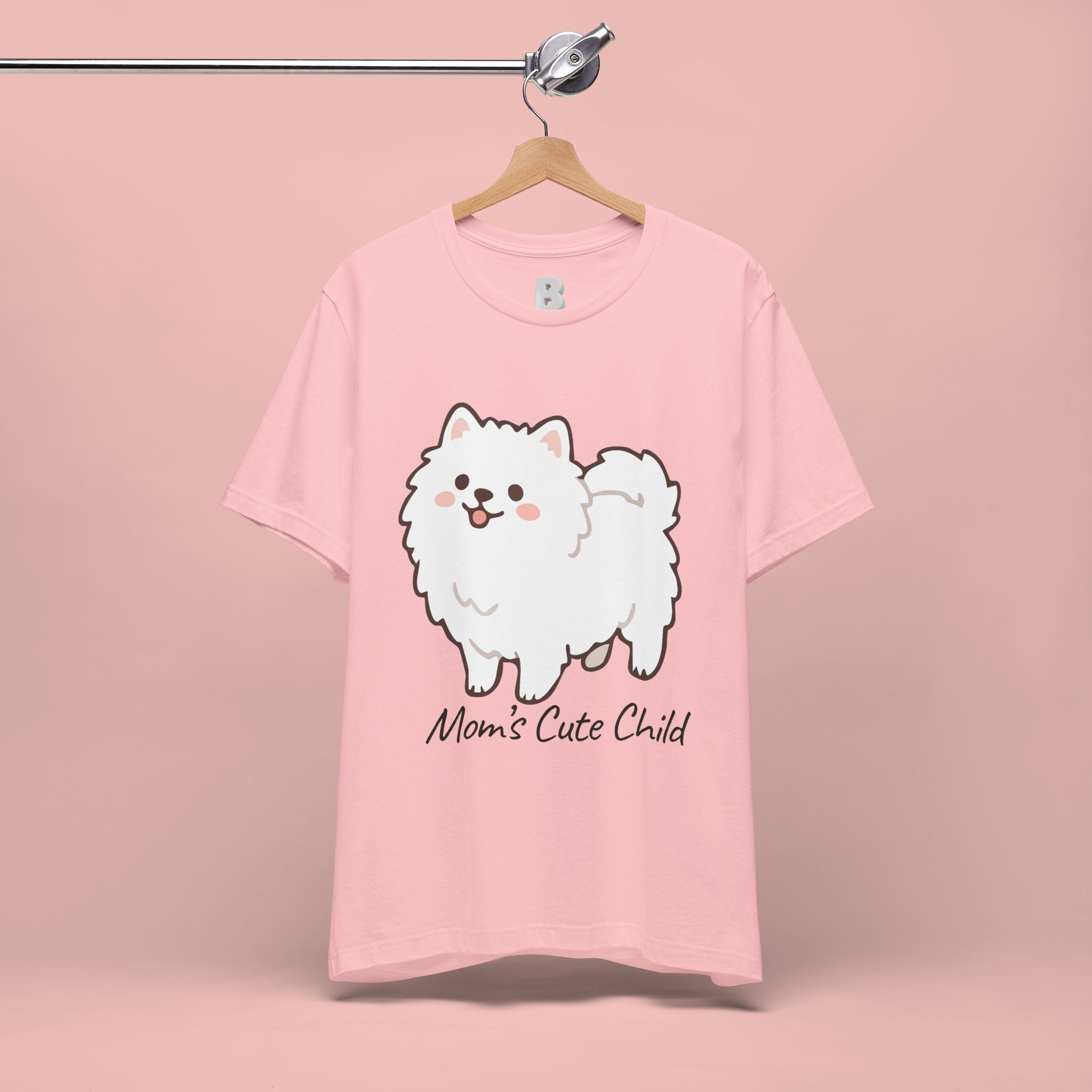 Cute Fluffy Pomeranian Tee — "Mom's Cute Child" Dog T-Shirt
