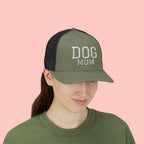 Dog Mom Trucker Cap — Rhinestone Lettering Snapback Hat